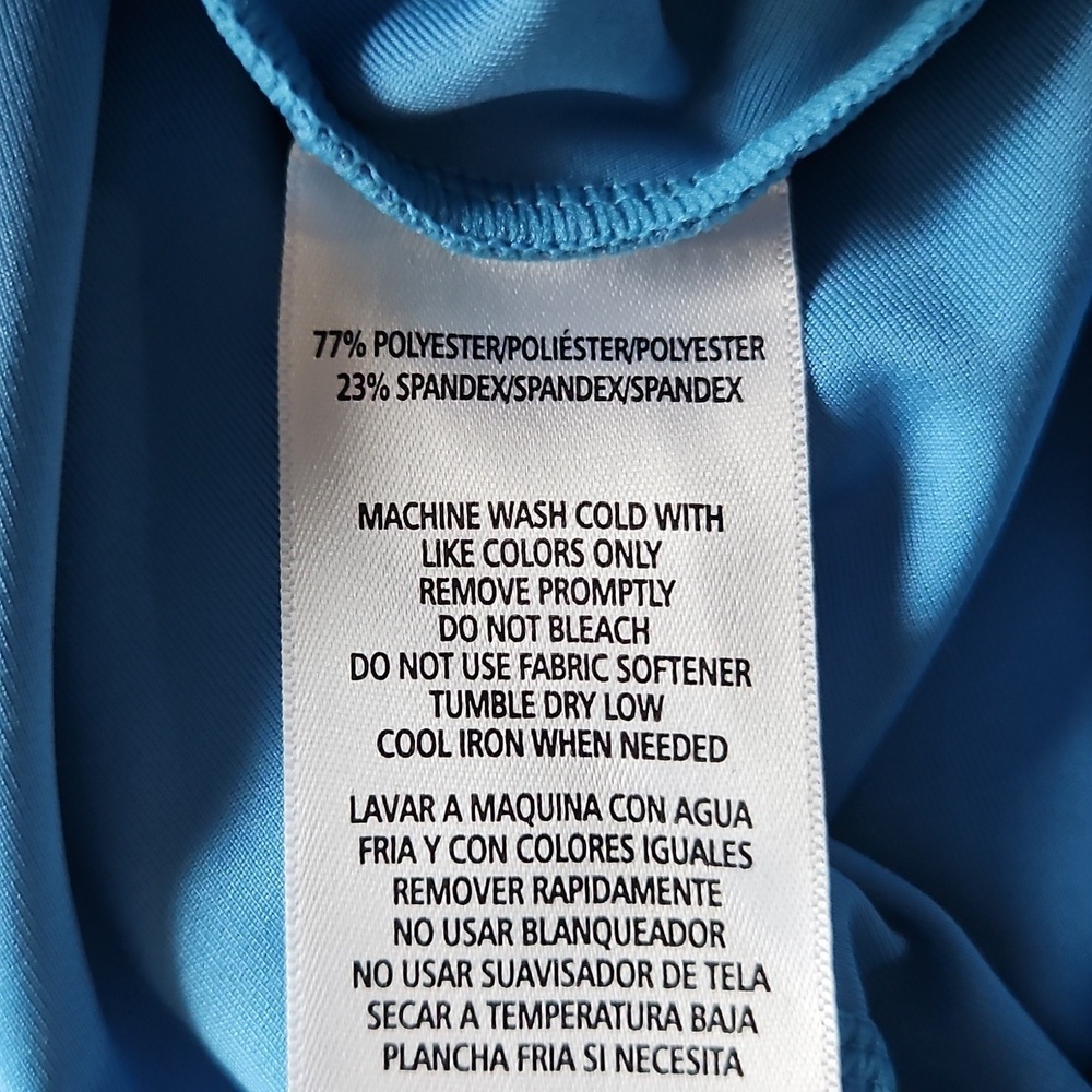 Calvin Klein Blue Performance Stretch Built In Shorts Dress L - Picture 6 of 16